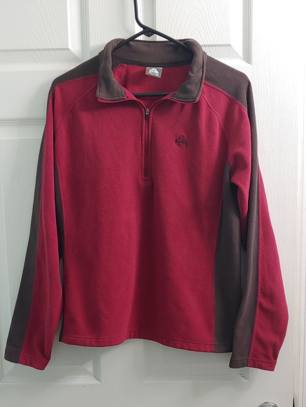 Vintage Nike ACG Quarter Zip Women's L Raspberry Fleece Pullover